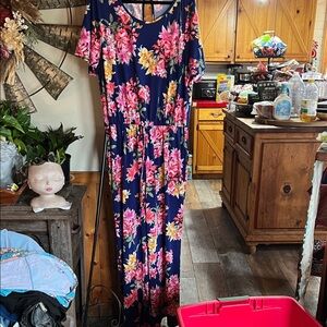 Floral Navy Jumpsuit